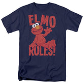 Sesame Street Elmo Rules Men's 18/1 Cotton Short-Sleeve T-Shirt