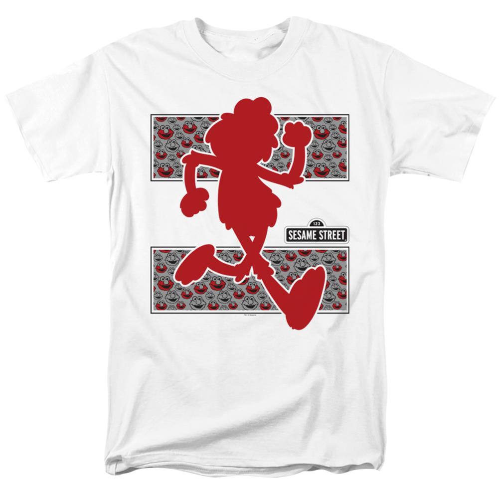 Sesame Street Elmo Runs Men's 18/1 Cotton Short-Sleeve T-Shirt