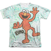 Sesame Street Elmo Scribble Men's Regular Fit Poly Cotton Short-Sleeve T-Shirt