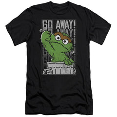 Sesame Street Go Away Men's Ultra-Soft 30/1 Cotton Slim Short-Sleeve T-Shirt