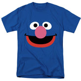 Sesame Street Grover Face Men's 18/1 Cotton Short-Sleeve T-Shirt