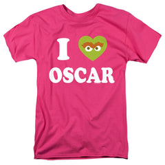 Sesame Street I Heart Oscar Men's 18/1 Cotton Short-Sleeve T-Shirt