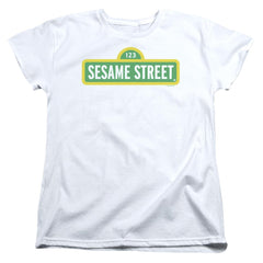 Sesame Street Logo Women's 18/1 Cotton Short-Sleeve T-Shirt