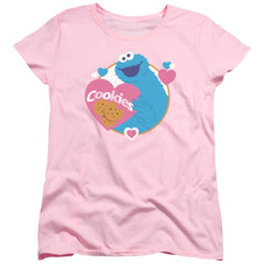 Sesame Street Love Cookies Women's 18/1 Cotton Short-Sleeve T-Shirt