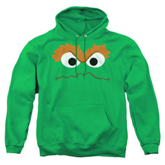 Sesame Street Oscar The Grouch Face Men's Pull-Over 75 25 Poly Hoodie