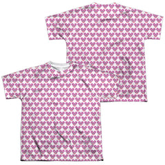 Sesame Street Simple Abby Pattern (Front/Back Print) Youth Regular Fit Poly Short-Sleeve T-Shirt