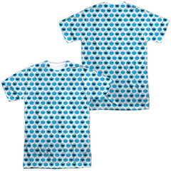Sesame Street Simple Cookie Pattern (Front/Back Print) Men's Regular Fit Polyester Short-Sleeve T-Shirt