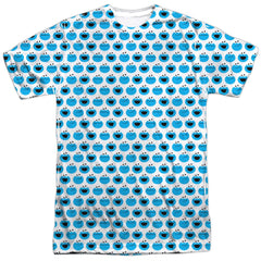 Sesame Street Simple Cookie Pattern Men's Regular Fit Polyester Short-Sleeve T-Shirt