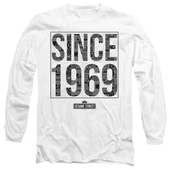 Sesame Street Since 1969 Pattern Men's 18/1 Cotton Long-Sleeve T-Shirt