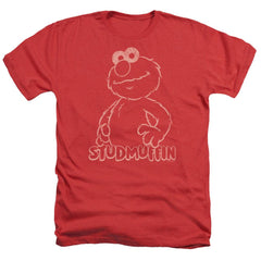 Sesame Street Studmuffin Men's 30/1 Heather 60 40 Poly Short-Sleeve T-Shirt