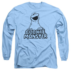 Sesame Street Vintage Cookie Monster Men's 18/1 Cotton Long-Sleeve T-Shirt