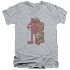 Sesame Street Vintage Elmo Men's 30/1 Cotton Slim V-Neck T-Shirt