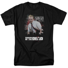 Shaun Of The Dead Hero Must Rise Men's 18/1 Cotton Short-Sleeve T-Shirt