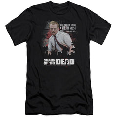Shaun Of The Dead Hero Must Rise Men's Ultra-Soft 30/1 Cotton Slim Short-Sleeve T-Shirt