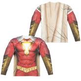 Shazam Movie Shazam Uniform (Front/Back Print) Men's Regular Fit Polyester LS T