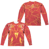 Shazam Movie Whats Inside Sub (Front/Back Print) Men's Regular Fit Polyester LS T