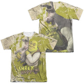 Shrek Best Friends (Front/Back Print) Men's Regular Fit Poly Cotton Short-Sleeve T-Shirt