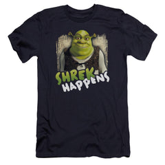 Shrek Happens Men's Ultra-Soft 30/1 Cotton Slim Short-Sleeve T-Shirt