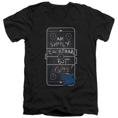 Slap Shot Chalkboard Men's 30/1 Cotton Slim V-Neck T-Shirt