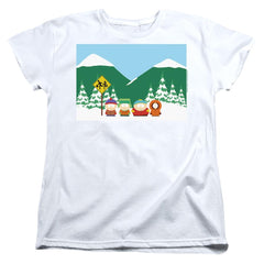 South Park Bus Stop Women's 18/1 Cotton Short-Sleeve T-Shirt