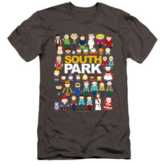 South Park Full Cast Men's Ultra-Soft 30/1 Cotton Slim Short-Sleeve T-Shirt