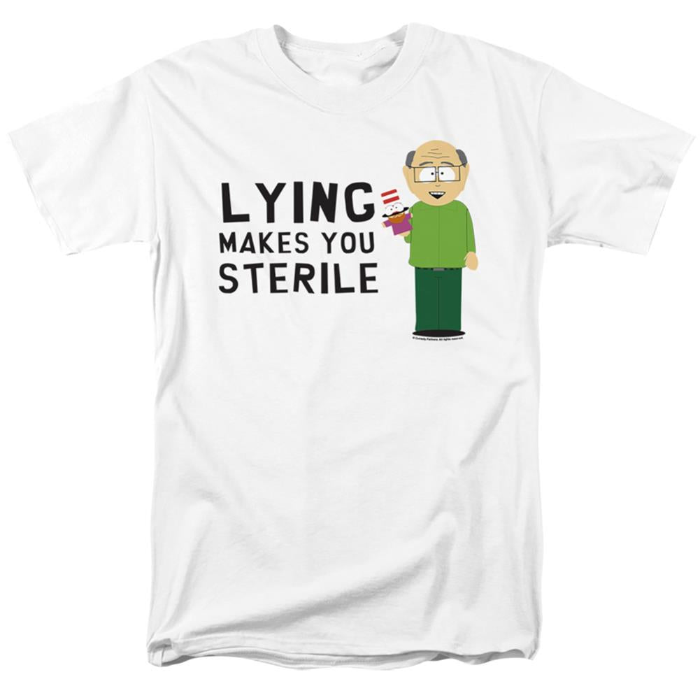 South Park Lying Makes You Sterile Men's 18/1 Cotton Short-Sleeve T-Shirt