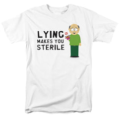 South Park Lying Makes You Sterile Men's 18/1 Cotton Short-Sleeve T-Shirt