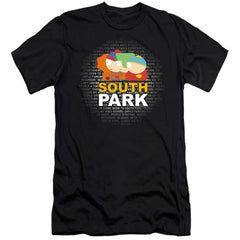 South Park Lyrics Men's Ultra-Soft 30/1 Cotton Slim Short-Sleeve T-Shirt
