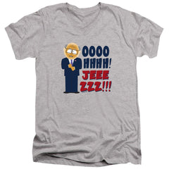 South Park Oh Jeez Men's 30/1 Cotton Slim V-Neck T-Shirt