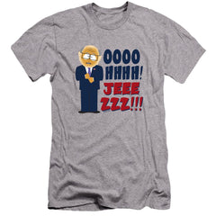 South Park Oh Jeez Men's Ultra-Soft 30/1 Cotton Slim Short-Sleeve T-Shirt