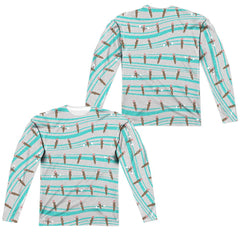 South Park Shit All Over (Front/Back Print) Men's Regular Fit Polyester Long-Sleeve T-Shirt