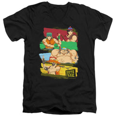 South Park South Park Anime Men's 30/1 Cotton Slim V-Neck T-Shirt