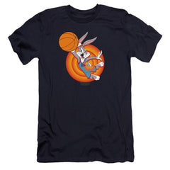 Space Jam 2 Bugs Slam Men's Ultra-Soft 30/1 Cotton Slim Short-Sleeve T-Shirt