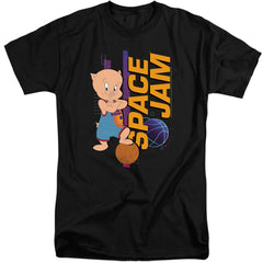 Space Jam 2 Porky Standing Men's 18/1 Tall Cotton Short-Sleeve T-Shirt