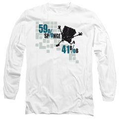 Spongebob Squarepants 59% Sponge, 41% Bob Men's 18/1 Cotton Long-Sleeve T-Shirt