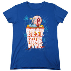 Spongebob Squarepants Best. Bottom Feed. Ever. Women's 18/1 Cotton Short-Sleeve T-Shirt