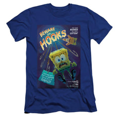 Spongebob Squarepants Beware The Hooks Men's Ultra-Soft 30/1 Cotton Slim Short-Sleeve T-Shirt