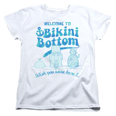 Spongebob Squarepants Bikini Bottom Welcome Women's 18/1 Cotton Short-Sleeve T-Shirt