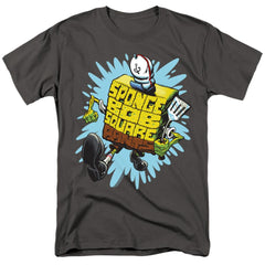 Spongebob Squarepants Letter Spongebob Men's 18/1 Cotton Short-Sleeve T-Shirt