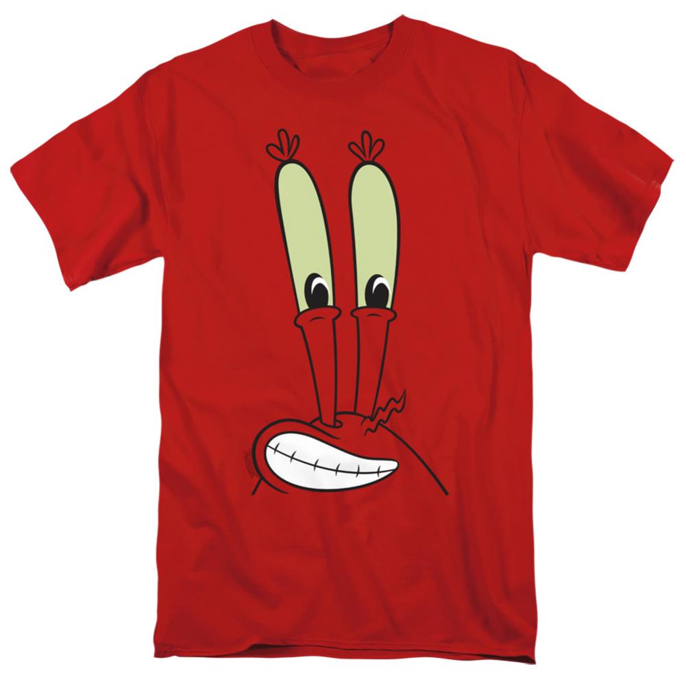 Spongebob Squarepants Mr. Krabs Smile Face Men's 18/1 Cotton Short-Sleeve T-Shirt