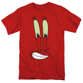 Spongebob Squarepants Mr. Krabs Smile Face Men's 18/1 Cotton Short-Sleeve T-Shirt