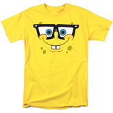 Spongebob Squarepants Nerd Face Men's 18/1 Cotton Short-Sleeve T-Shirt