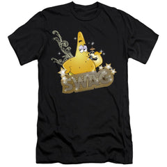 Spongebob Squarepants Patrick Has Swag Men's Ultra-Soft 30/1 Cotton Slim Short-Sleeve T-Shirt
