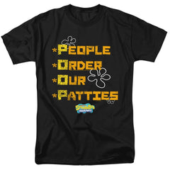 Spongebob Squarepants People Order Our Patties Men's 18/1 Cotton Short-Sleeve T-Shirt