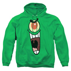 Spongebob Squarepants Plankton Sinister Face Men's Pull-Over 75 25 Poly Hoodie