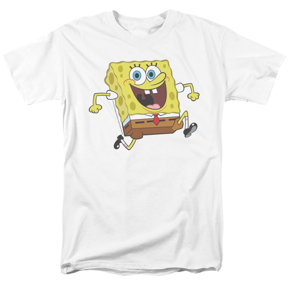 Spongebob Squarepants Running Spongebob Men's 18/1 Cotton Short-Sleeve T-Shirt
