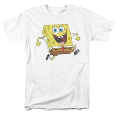 Spongebob Squarepants Running Spongebob Men's 18/1 Cotton Short-Sleeve T-Shirt