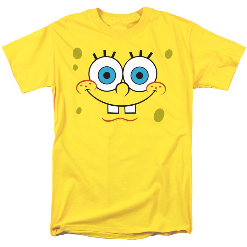 Spongebob Squarepants Smiling Face Men's 18/1 Cotton Short-Sleeve T-Shirt