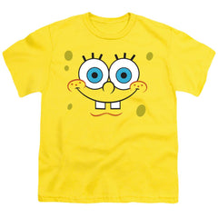 Spongebob Squarepants Smiling Face Youth 18/1 100% Cotton Short-Sleeve T-Shirt