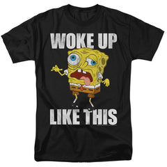 Spongebob Squarepants Woke Up Like This Meme Men's 18/1 Cotton Short-Sleeve T-Shirt